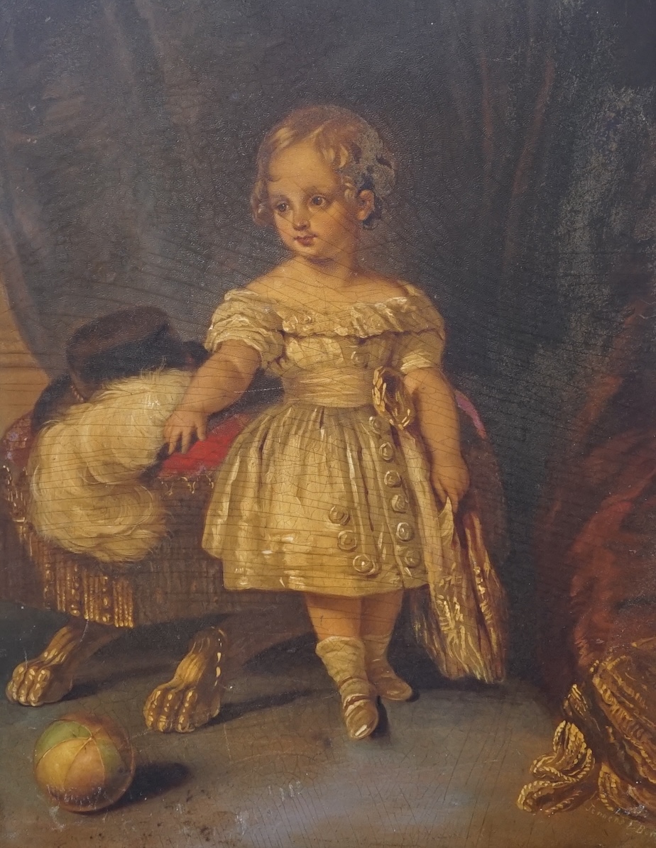 A Jennens and Bettridge papier mache panel, Prince of Wales, The Future King Edward VII, 28 x 20cm. Condition - poor to fair
